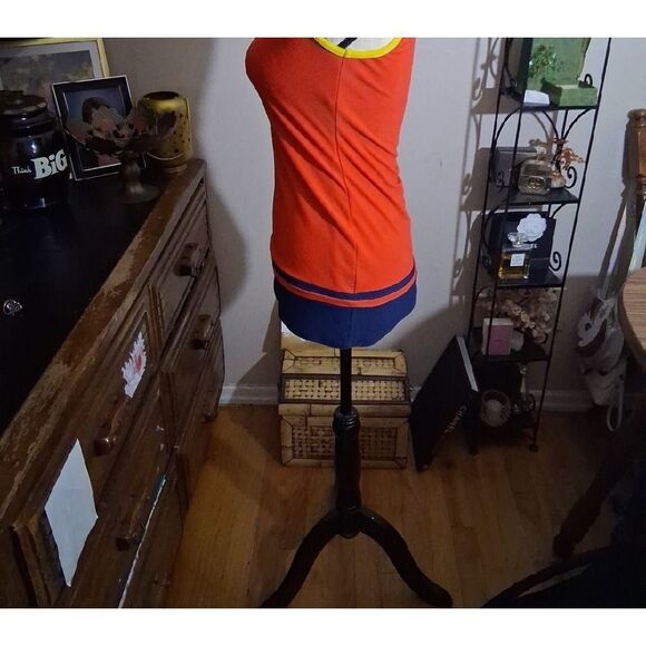 CHANEL Orange Tank Top with Navy and Yellow Accents Size 36 EURO - Picture 9 of 16